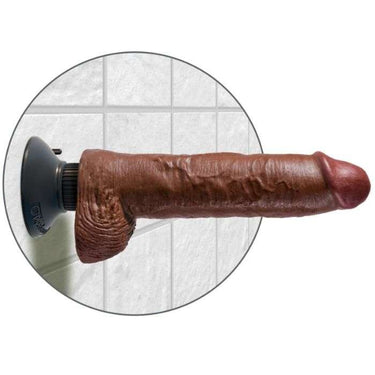 Dildo Vibrante King Cock Realistico con Ventosa e Vibrazione Potente